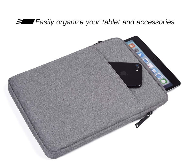 iKammo Tablet Sleeve Case for 11" Samsung Galaxy Tab A9+/ Galaxy Tab S6 Lite (2024) 10.4", iPad 10th/ Air 5th 10.9, Pro 11 M4 2024,iPad 9/8/7 10.2 Bag, Light Grey - Image 3